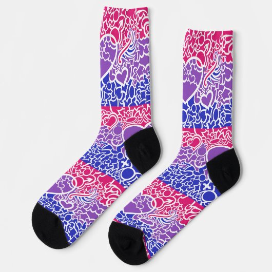 Bi Stolz Squiggle Socken (Linkes Detail)