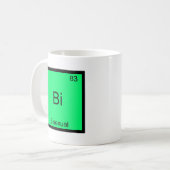 Bi - Symbol für Bisexual Chemistry Element Funny Kaffeetasse (Vorderseite Links)