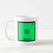 Bi - Symbol für Bisexual Chemistry Element Funny Kaffeetasse (Links)