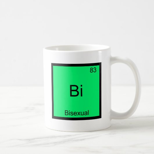 Bi - Symbol für Bisexual Chemistry Element Funny Kaffeetasse (Rechts)