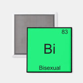 Bi - Symbol für Bisexual Chemistry Element Funny Magnet (Vorderseite/Rückseite)