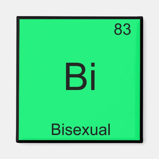 Bi - Symbol für Bisexual Chemistry Element Funny Magnet (Vorne)