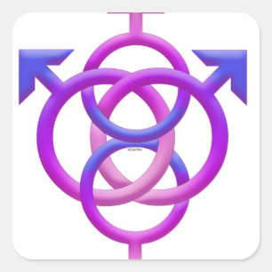 BI-TYP-SYMBOL QUADRATISCHER AUFKLEBER