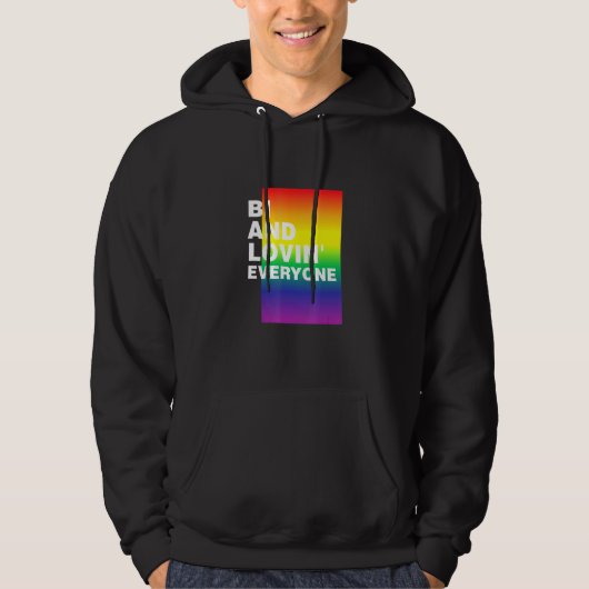 Bi und Lovin Alle Lgbtq Bisexual Pride Bi Prid Hoodie (Vorderseite)