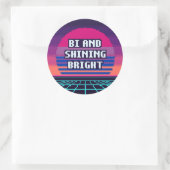 Bi und strahlend hell, Stolz Pixel Aufkleber (Tasche)