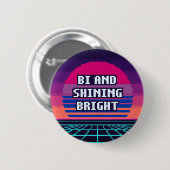 Bi und strahlend stolz, Pixel-Button Button (Vorne & Hinten)