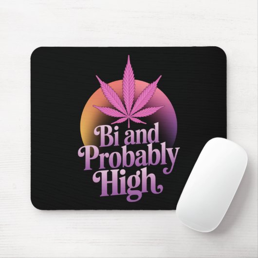 Bi und wahrscheinlich hohe bisexuelle Stolperflagg Mousepad (Mit Mouse)