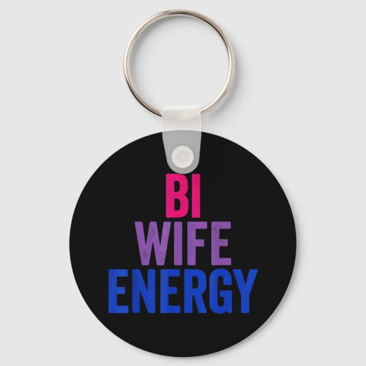 Bi Wife Energy Bisexual Pride Schlüsselanhänger (Vorderseite)
