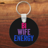 Bi Wife Energy Bisexual Pride Schlüsselanhänger (Vorderseite)