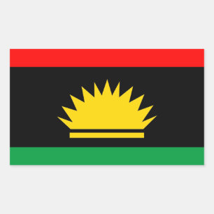 Biafra-Republik Minderheit ethnische Flagge Rechteckiger Aufkleber