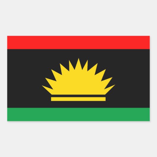Biafra-Republik Minderheit ethnische Flagge Rechteckiger Aufkleber (Vorderseite)