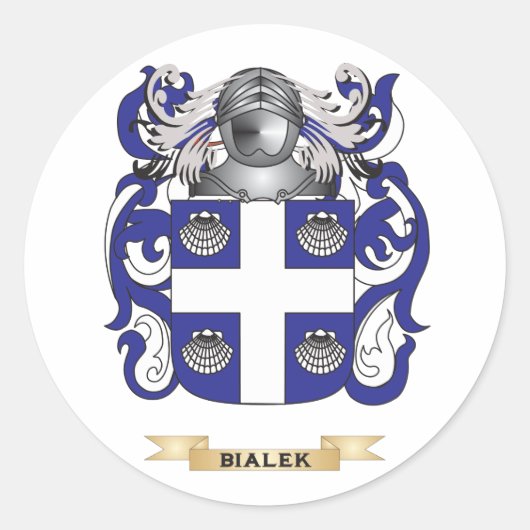 Bialek Wappen (Familienwappen) Runder Aufkleber (Vorderseite)
