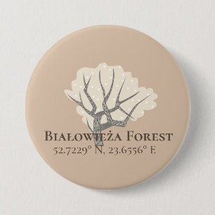Białowieża Forest Latitude & Longitude Button