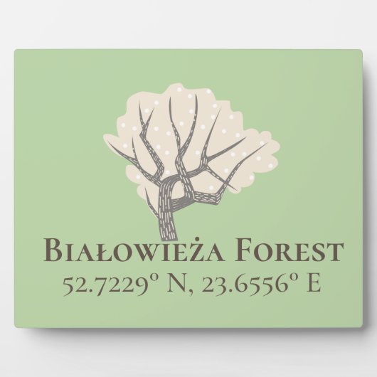 Białowieża Forest Latitude & Longitude Fotoplatte (Vorderseite)
