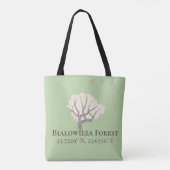 Białowieża Forest Latitude & Longitude Tasche (Rückseite)