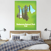 Białowieża-Nationalparkkarte Leinwanddruck (Insitu (Schlafzimmer))