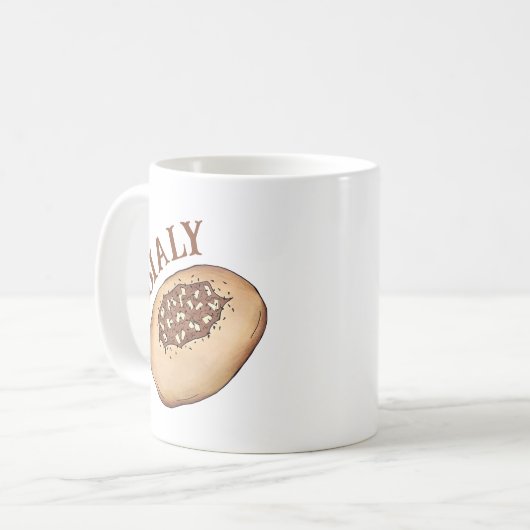 Bialy Jüdische Bäckereizwiebel Polen Polnisches Es Kaffeetasse (Vorderseite Links)