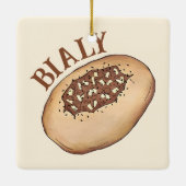 Bialy Jüdische Bäckereizwiebel Polen Polnisches Es Keramikornament (Rückseite)