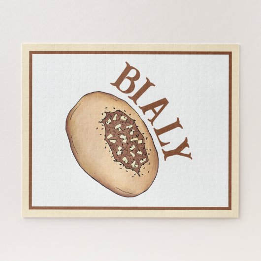 Bialy Jüdische Bäckereizwiebel Polen Polnisches Es Puzzle (Horizontal)