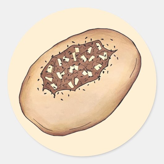 Bialy Jüdische Bäckereizwiebel Polen Polnisches Es Runder Aufkleber (Vorderseite)