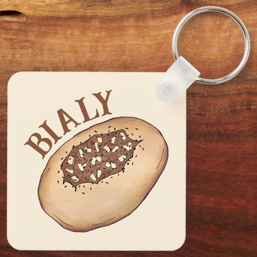 Bialy Jüdische Bäckereizwiebel Polen Polnisches Es Schlüsselanhänger (Rückseite)
