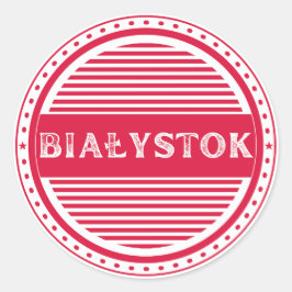Bialystok City Pride Emblem – Polish Identity Runder Aufkleber