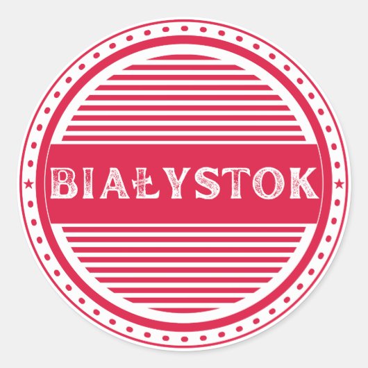 Bialystok City Pride Emblem – Polish Identity Runder Aufkleber (Vorderseite)