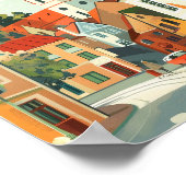 Bialystok Poland Poster Art Print, City Retro Vint (Ecke)