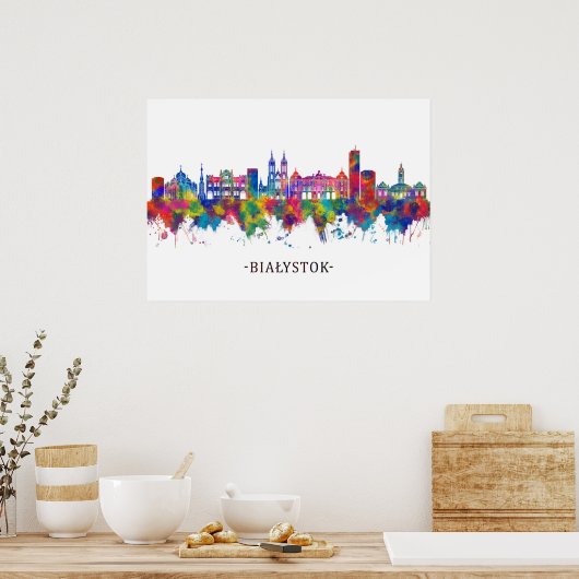 Białystok Poland Skyline Poster (Küche)