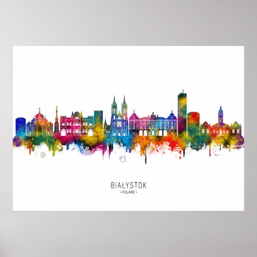 Białystok Poland Skyline Poster (Vorne)