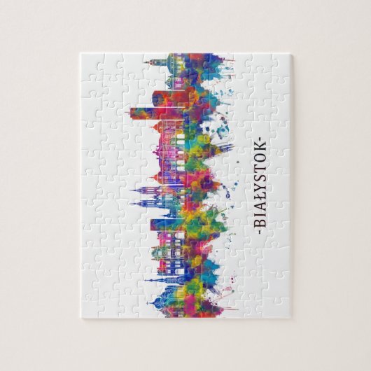 Białystok Poland Skyline Puzzle (Vertikal)