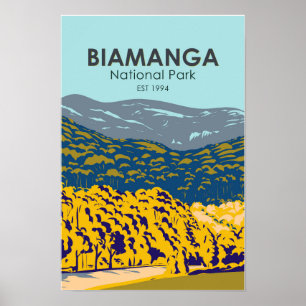 Biamanga-Nationalpark Australien Vintage Poster