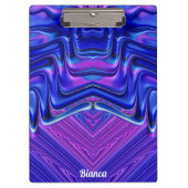 BIANCA ~ 3D! ~ Rosa Weiß und Blau Original ~ Klemmbrett (Vorderseite)