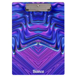 BIANCA ~ 3D! ~ Rosa Weiß und Blau Original ~ Klemmbrett