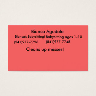 Bianca Agudelo, Biancas Babysitting!, (541)977...
