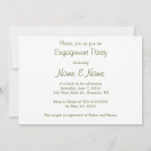 Bianca, den das Schaf-Verlobungs-Party einladen Einladung (Rückseite)