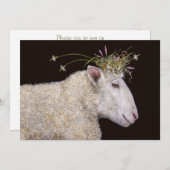 Bianca, den das Schaf-Verlobungs-Party einladen Einladung (Vorne/Hinten)