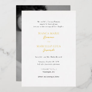 Bianca Elegant Wedding Folieneinladung