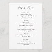 Bianca Elegant Wedding Menükarte (Vorderseite)