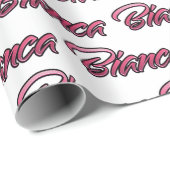 Bianca faded pink personalisiertes Geschenkpapier (Rolleneckpunkt)