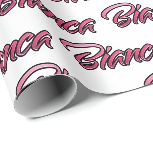 Bianca faded pink personalisiertes Geschenkpapier (Rolleneckpunkt)