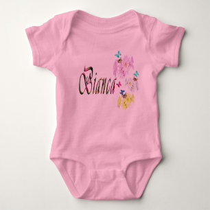 Bianca Girls Name Logo, Baby Bodysuit Baby Strampler