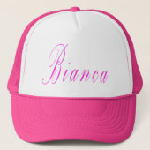 Bianca Girls Name Logo Truckerkappe (Vorderseite)