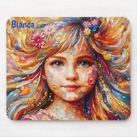 BIANCA ~ Happy Birthday ~ Sequin Girl ~ Mousepad (Vorne)