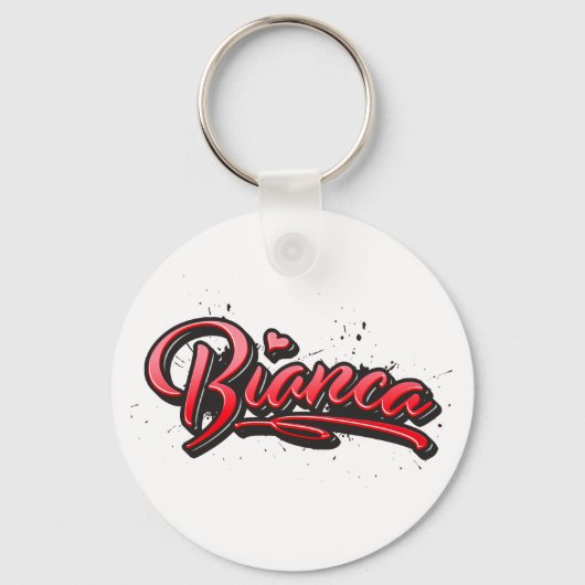 Bianca Heart Graffiti Hirger Schlüsselanhänger (Vorderseite)