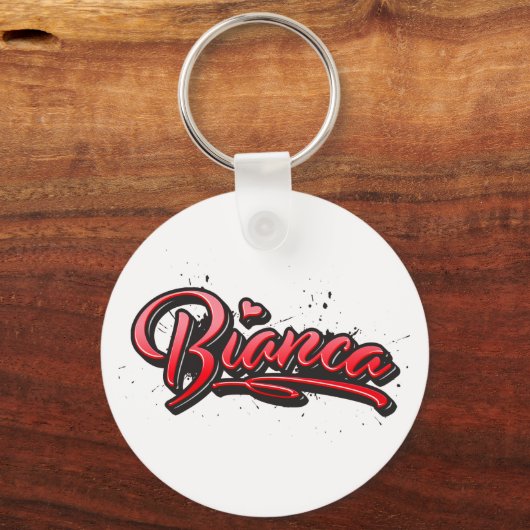 Bianca Heart Graffiti Hirger Schlüsselanhänger (Vorderseite)