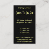 Bianca im Grün - Visitenkarten Visitenkarte (Rückseite)