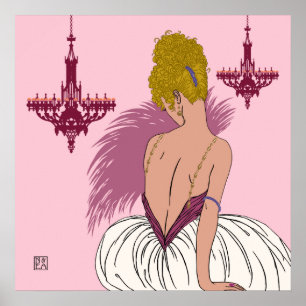 Bianca im Rosa - Drucke/Plakate Poster