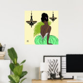 Bianca in Grün - Drucke/Poster Poster (Heimbüro)
