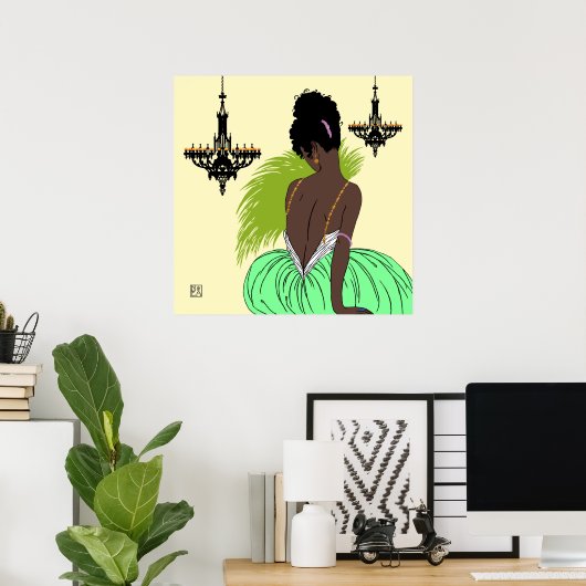 Bianca in grün - Prints/Plakate Poster (Heimbüro)